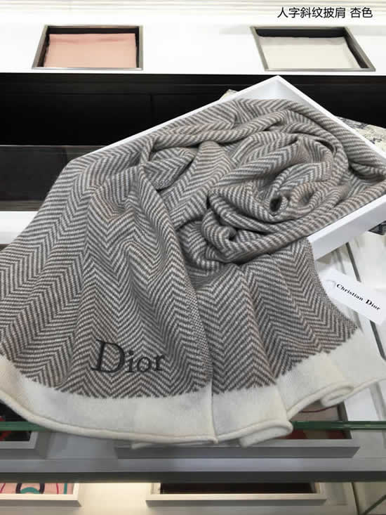 Top Quality Brand Fake Dior Scarf Women Winter Cashmere Thick Autumn Warm Shawls 49